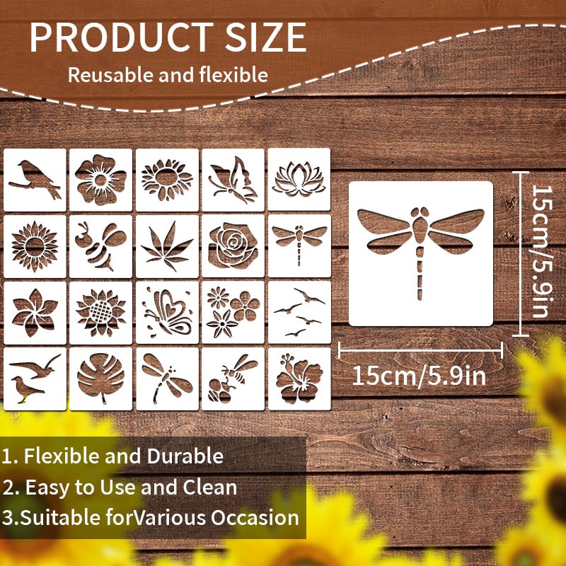 🔥Last Day Promotion 70% OFF🌻Garden Fence Large Flower Stencils