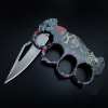 New Skull Printed Knuckle Folding Knife