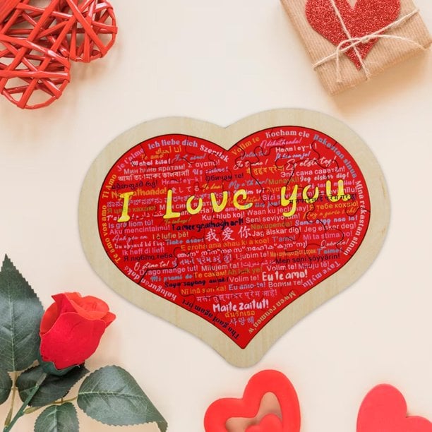 💖Valentine's Day Sale - 50%🎁 Heart Shape Puzzle|Say I Love You in 100 Languages