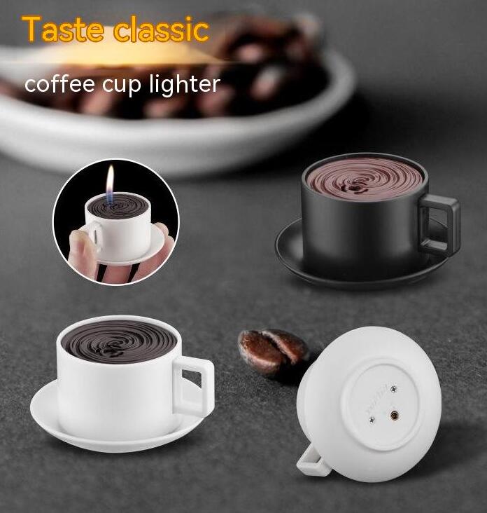 🔥Last Day Promotion - 50% OFF /Exotic Mini Coffee Cup Inflatable Flame Lighter