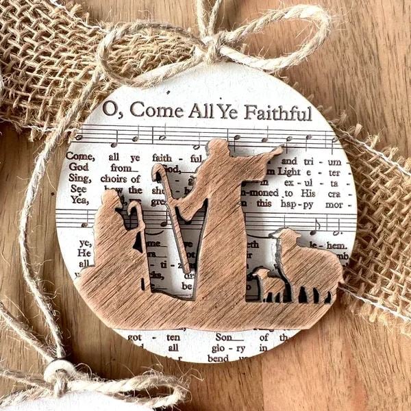 🔥Early Christmas Pre-Sale-49% OFF🎵-Music Sheet Nativity Ornament