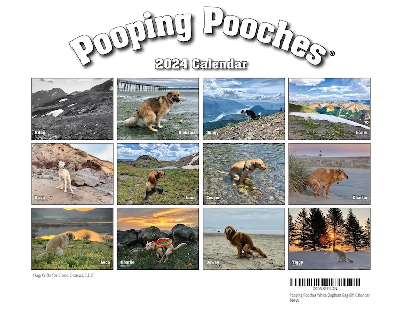 🐶Last Day Promotion 50% OFF - 2024 Pooping Pooches Dog Calendar