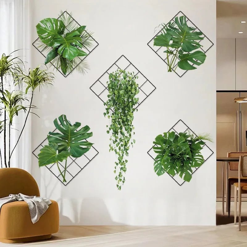 🔥Hot Venta 49% OFF- Etiqueta engomada de la pared de la planta verde 3D