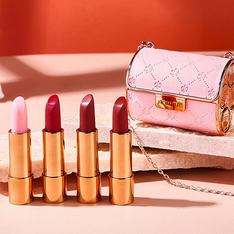 ✨2023 Hot sale 50% OFF👄Velvet Matte Lipstick Set with Glamour Chain Pouch - BUY 2 FREE SHIPPING