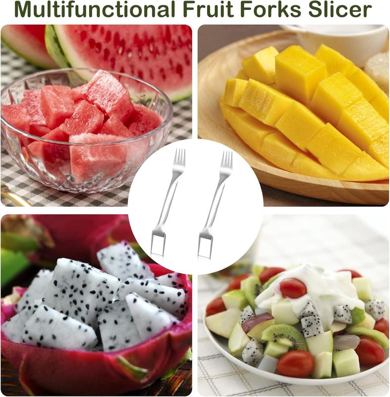 Last Day Promotion 70% OFF - 🍉2-in-1 Fruit Cutter & Fork – For Quick and Easy Fruit Serving!