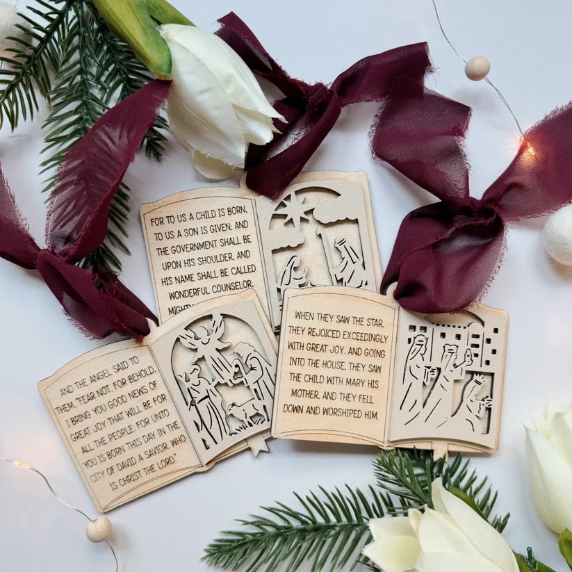 Wooden Nativity Scene Christmas Decorations