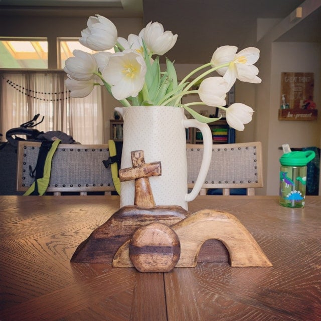 🔥Last Day 50% OFF🔥 - 💕Handmade Empty Tomb Easter Scene And Cross