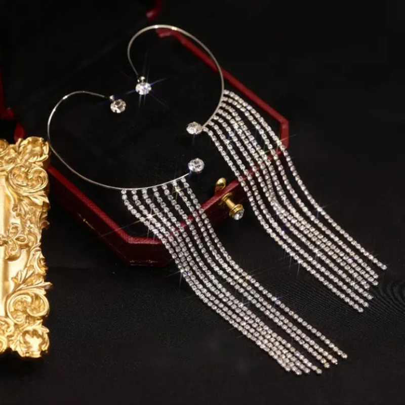 (🎁Women's Day Pre-sale)Sparkling Diamond Tassel Earrings(A pair)-BUY 2 FREE SHIPPING