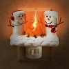 🔥Last Day Promotion 48% OFF-🎁-2024 Snowman Campfire Twinkle Night Light✨🔥⛄️