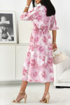 Women's V-neck Waist Floral Dress