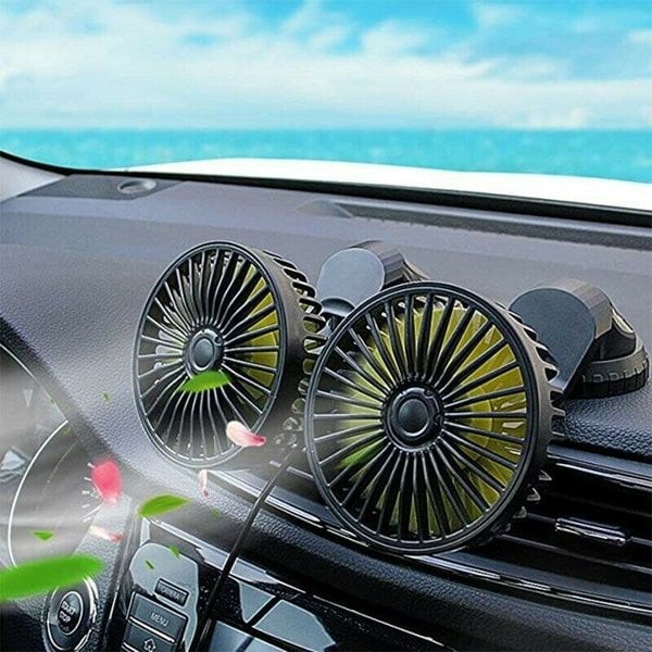 (🔥Hot Sale-Save 49% OFF) Double Cooling Car Fan With Number Plate