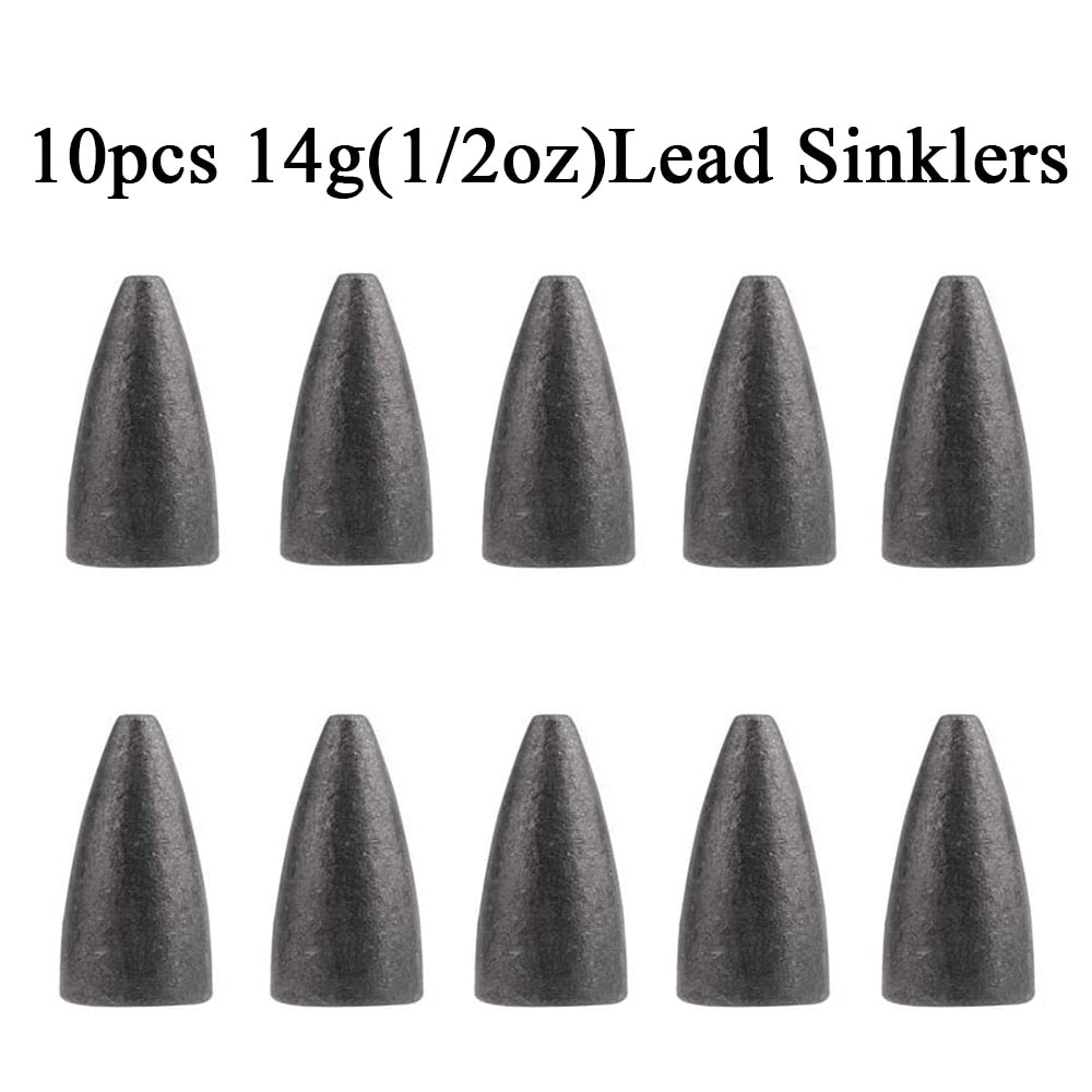 Fishing Bullet Weights 10 Pcs