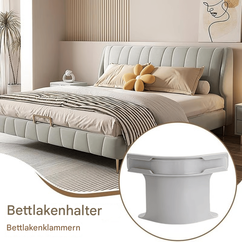 🔥Letzter Tag Verkauf 49% Rabatt🔥Bettlakenhalter, 4 Stück, rutschfeste Lakenhalter