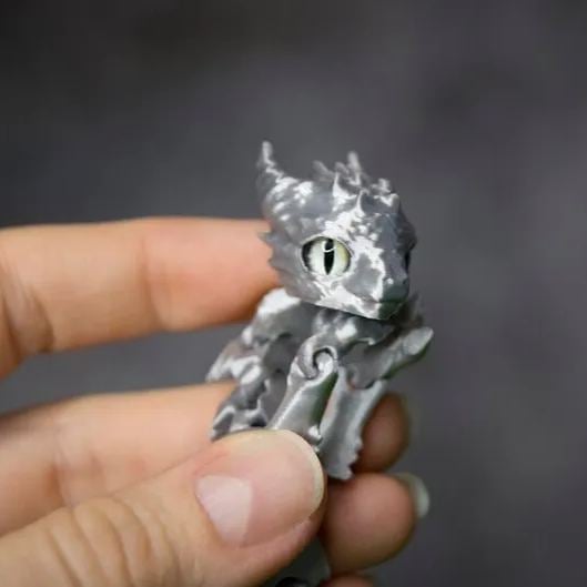 3D Printed Tiny Cute Dragon