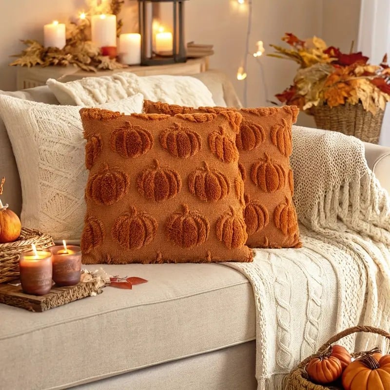 🎁TikTok Last Day Sale - 70% OFF👻 Autumn Pumpkin Throw Pillow Cover