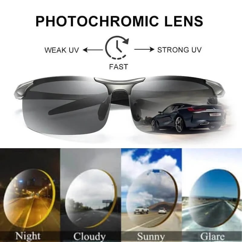 (🔥LAST DAY SALE-50% OFF🔥)2023 Coolest Men's Photochromic Sunglasses with Anti-glare Polarized Lens