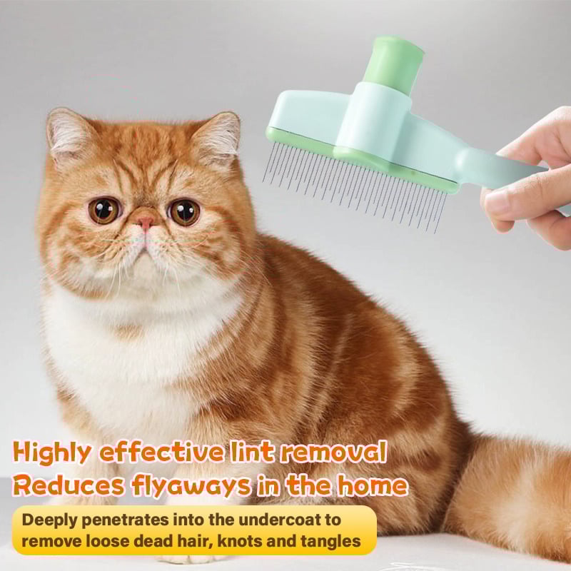 🎁TikTok Last Day Sale - 70% OFF🔥Self-cleaning Pet Flea Comb Grooming Brush