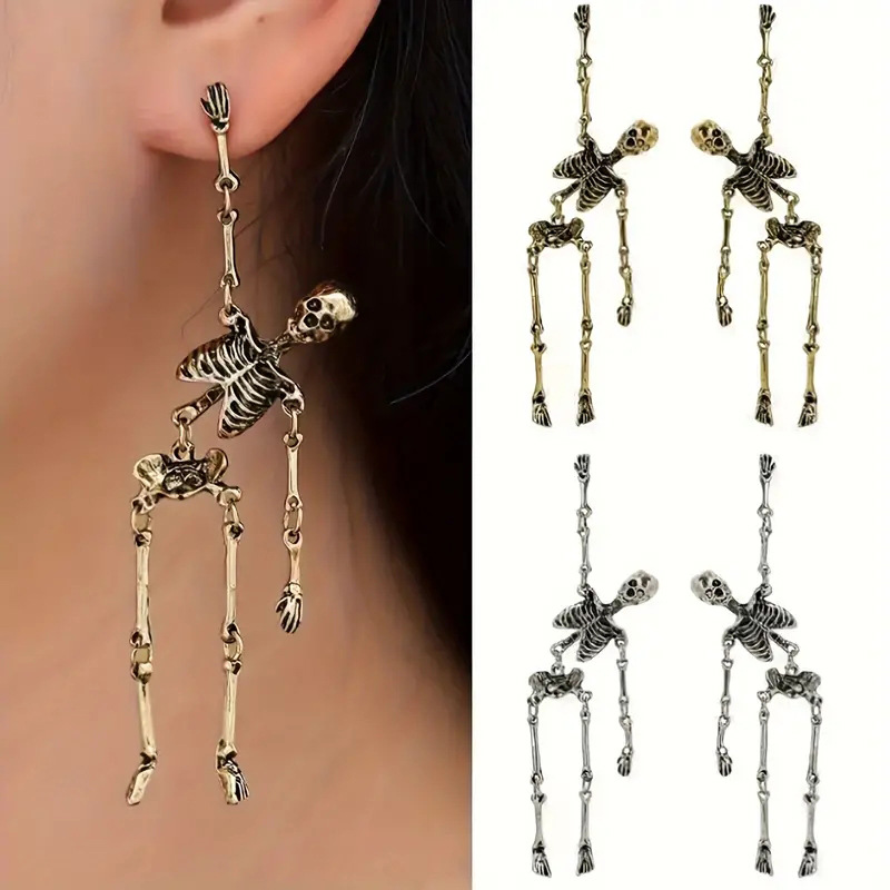 💥LAST DAY SALE 50% OFF💥Gold Skeleton Earrings