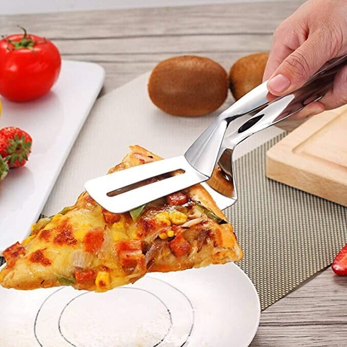 (🔥Discount this week - 70% OFF)Multifunctional Frying Spatula Steak Clip 304 Stainless Steel