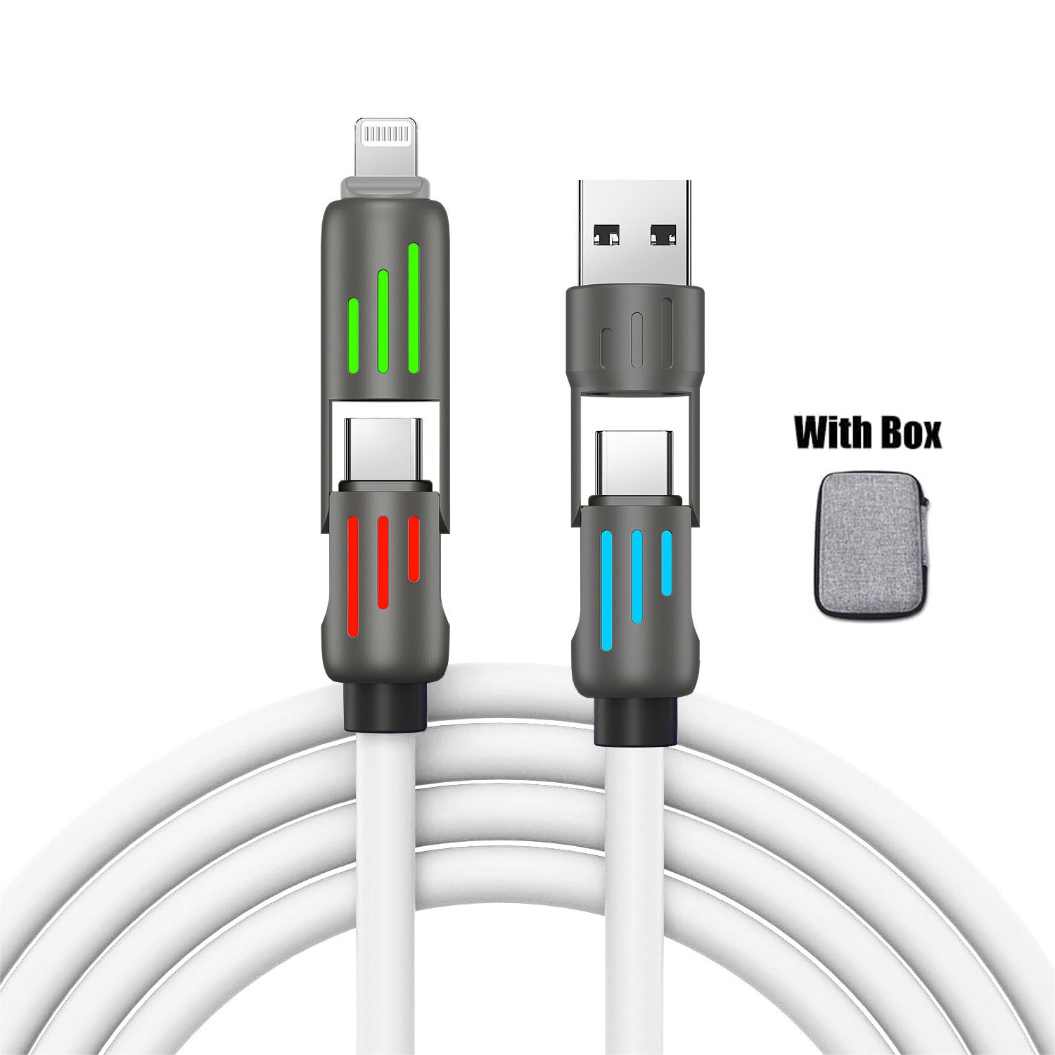🔥Kaufen Sie 2 und erhalten Sie 1 gratis⚡4-in-1-USB-Ladekabel, Schnellladung MAX 60 W