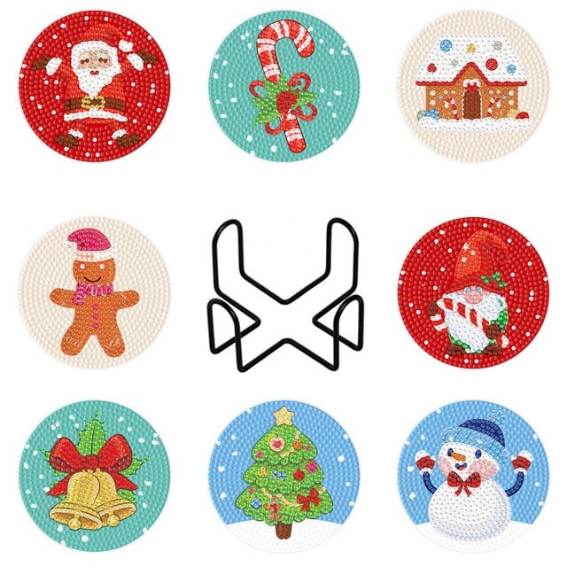 🎄Early Christmas Sale 50% OFF 🎄DIY Special Shaped Diamond Painting Coaster🎅Buy 2 Free Shipping