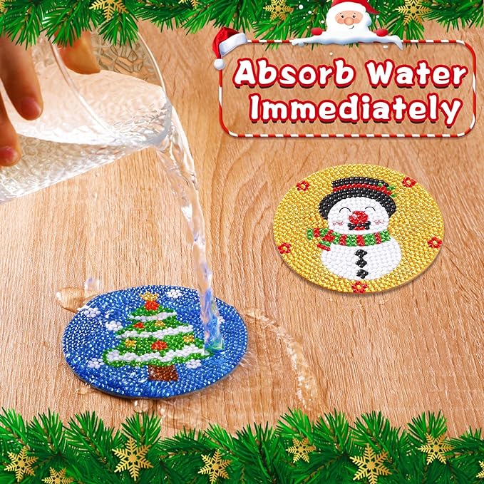 🎄Early Christmas Sale 50% OFF 🎄DIY Special Shaped Diamond Painting Coaster🎅Buy 2 Free Shipping