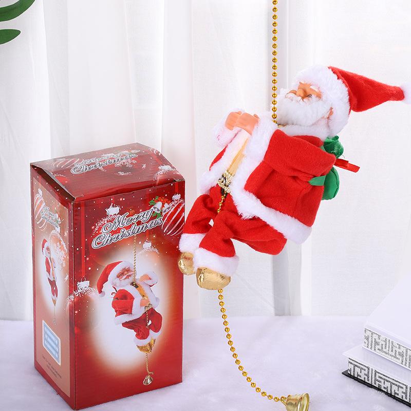 🔥Last Day Promotion 48% OFF-🎁-Electric Chimney Climbing Santa Claus Musical Toys