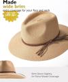 FURTALK Sun Hats for Women Summer Wide Brim UV UPF 50+ Panama Fedora Foldable Packable Straw Beach Hat