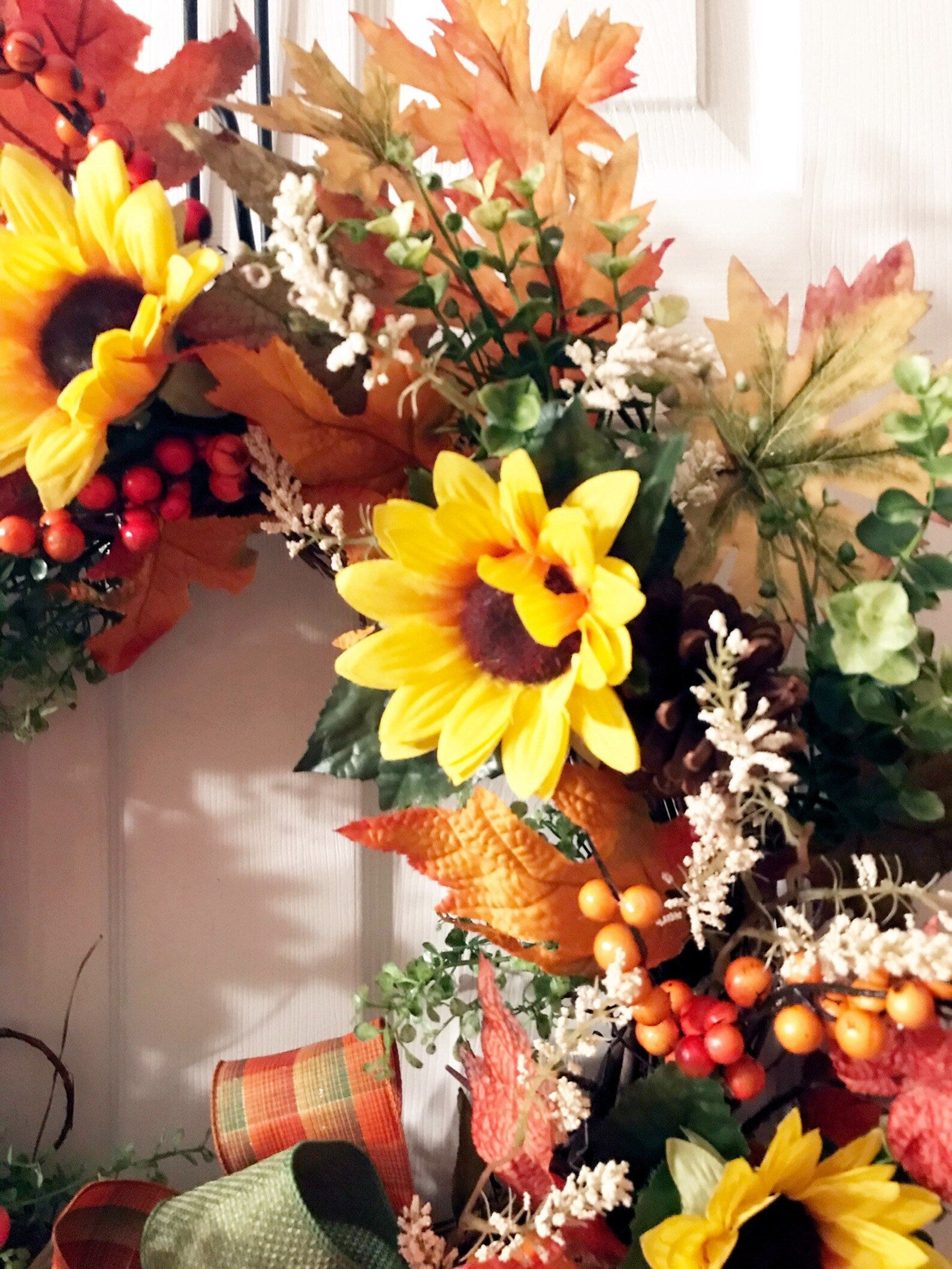 🔥Hot Sale 49% Off🔥Autumn Pumpkin, Sunflower, and Pinecone Wreath - Year Round Wreath