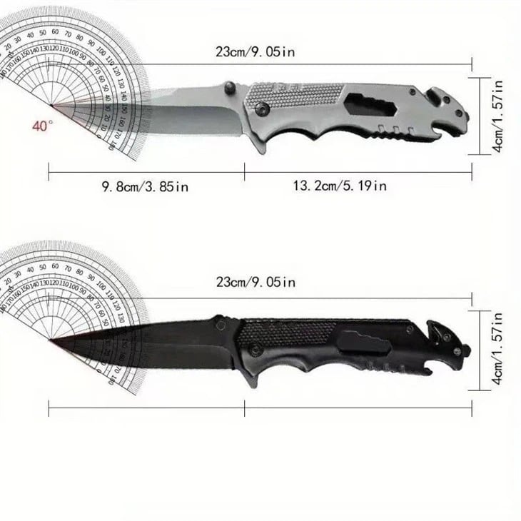 5-in-1 Multitool Folding Knife with Glass Breaker