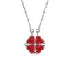 (🎅Christmas Hot Sale🔥🔥)S925 Silver Four Heart Clover Necklace(Buy 2 Free Shipping)