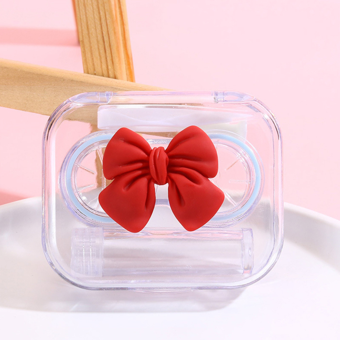 (Mother's Day Sale- 48% OFF) Bow Ribbon Contact Lens Case Set- BUY 4 FREE SHIPPING