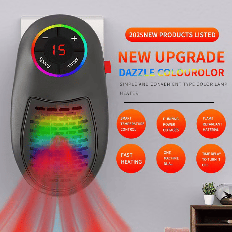 🎄TikTok Christmas Sale -70% OFF✨Remote Control Timing Color Lamp Heater🎅