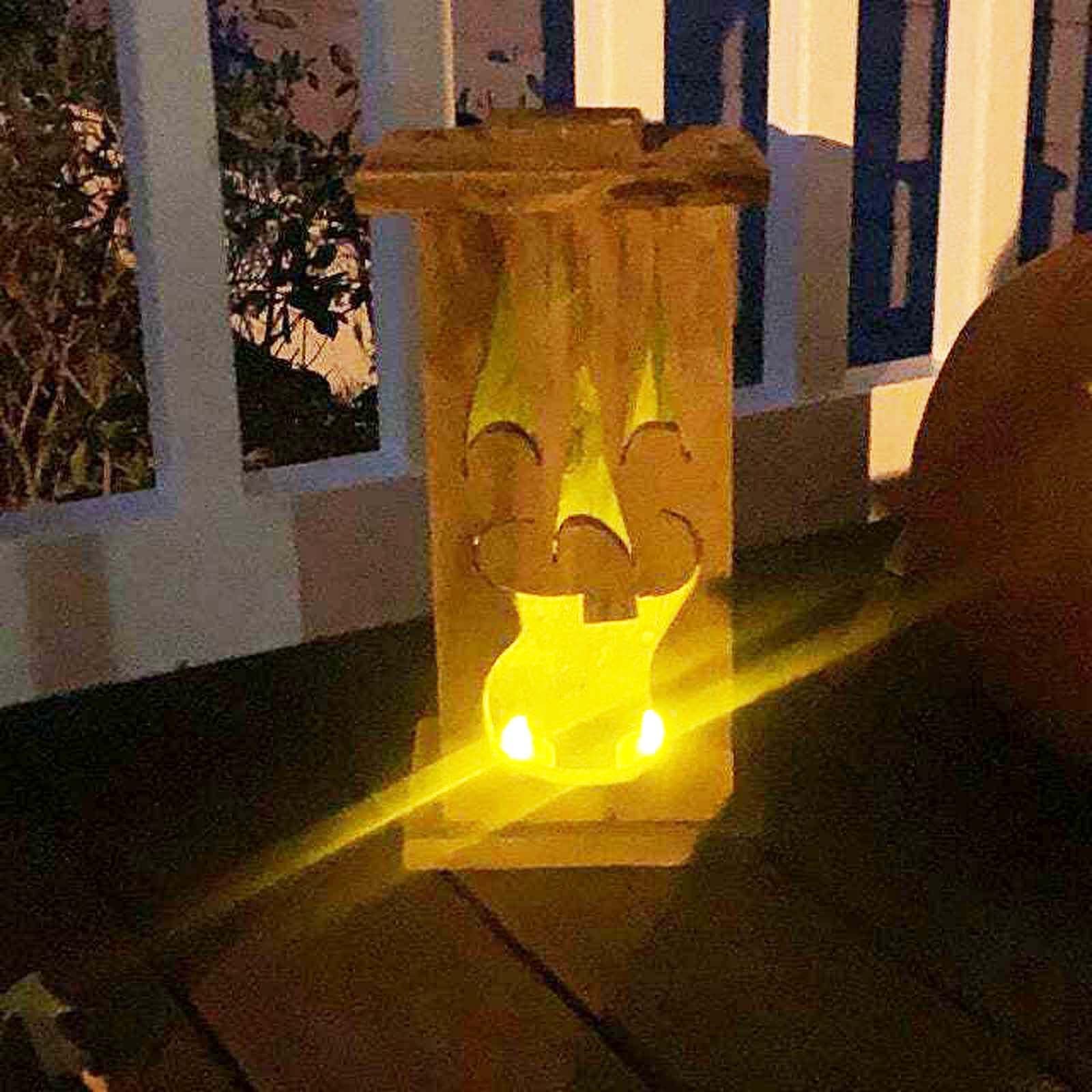 🎃Early Halloween Sale👻Handmade Wooden Halloween Glowing Lantern-BUY 2 FREE SHIPPING