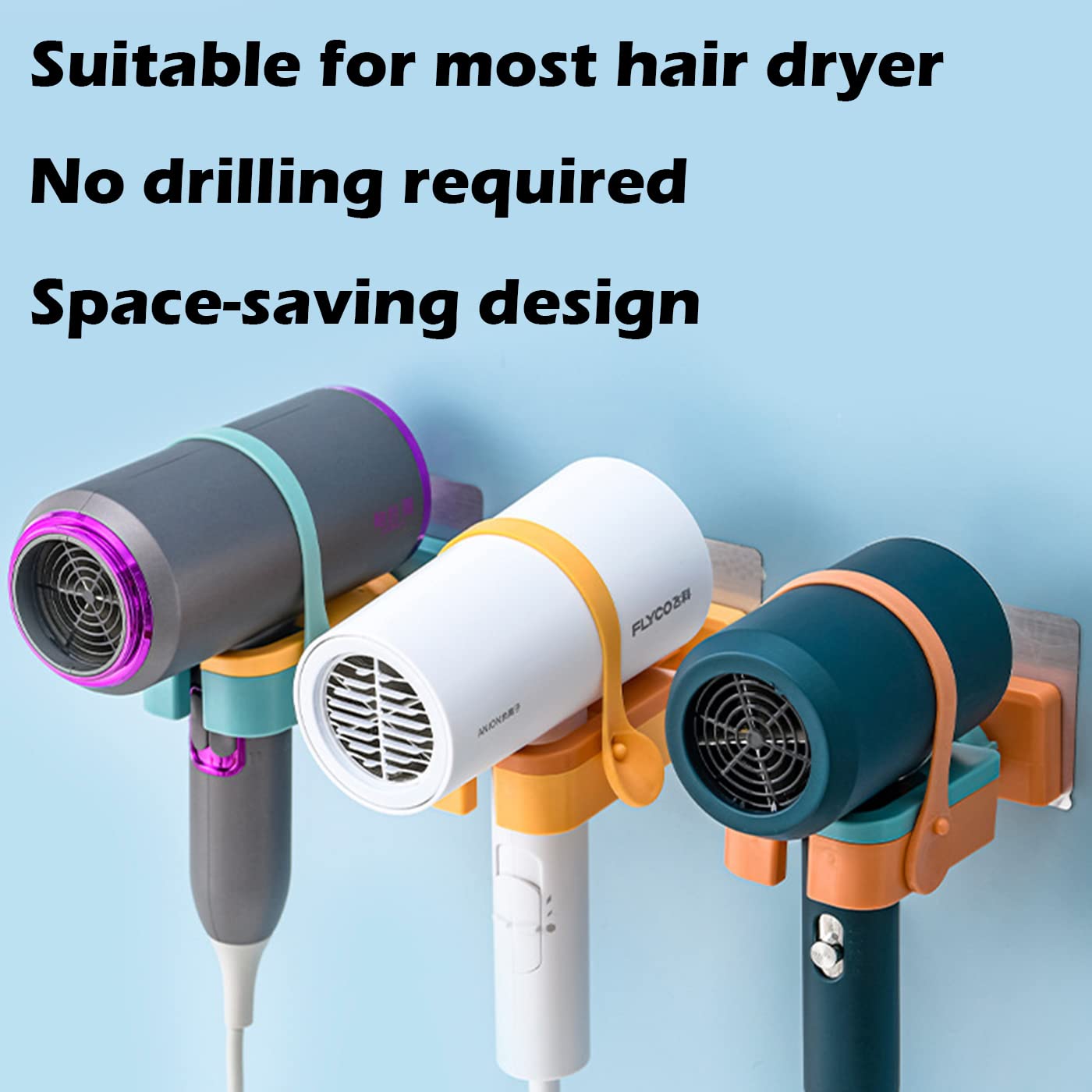 (🔥LAST DAY SALE-48% OFF) Rotatable Wall Mounted Hair Dryer Holder