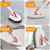 Onewly Shower Scrubber with Long Handle, 3 in 1 Bathroom Cleaning Brush with 24