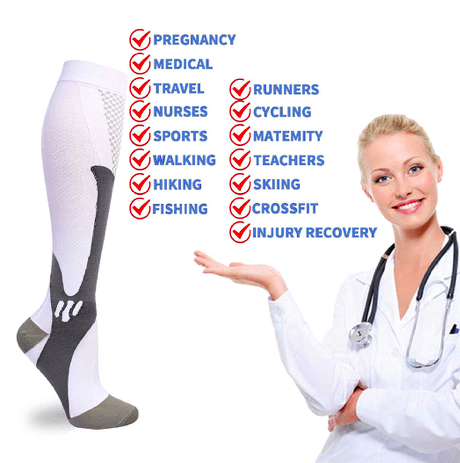 Relief and Rejuvenation: Breathable High-Graduated Compression Socks