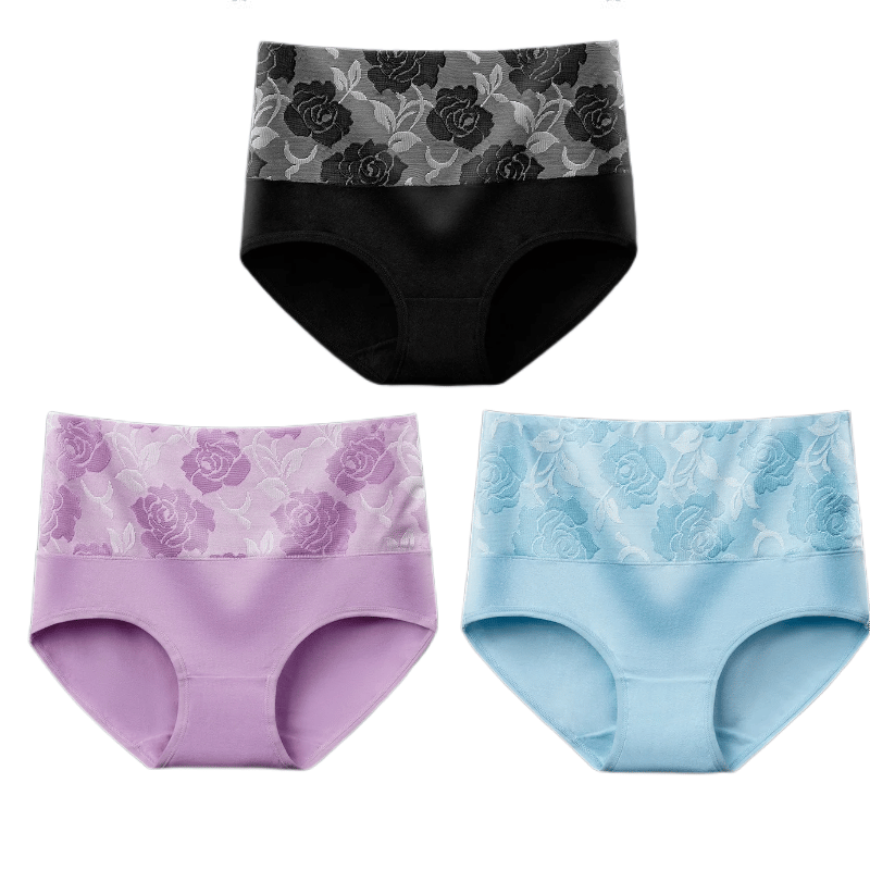 ✨Letzter Tag Kaufe 1 und erhalte 3 Packungen (JE NUR 6,33 €)🔥Damen-Slip mit hoher Taille und Bauchkontrolle aus reiner Baumwolle in Übergröße