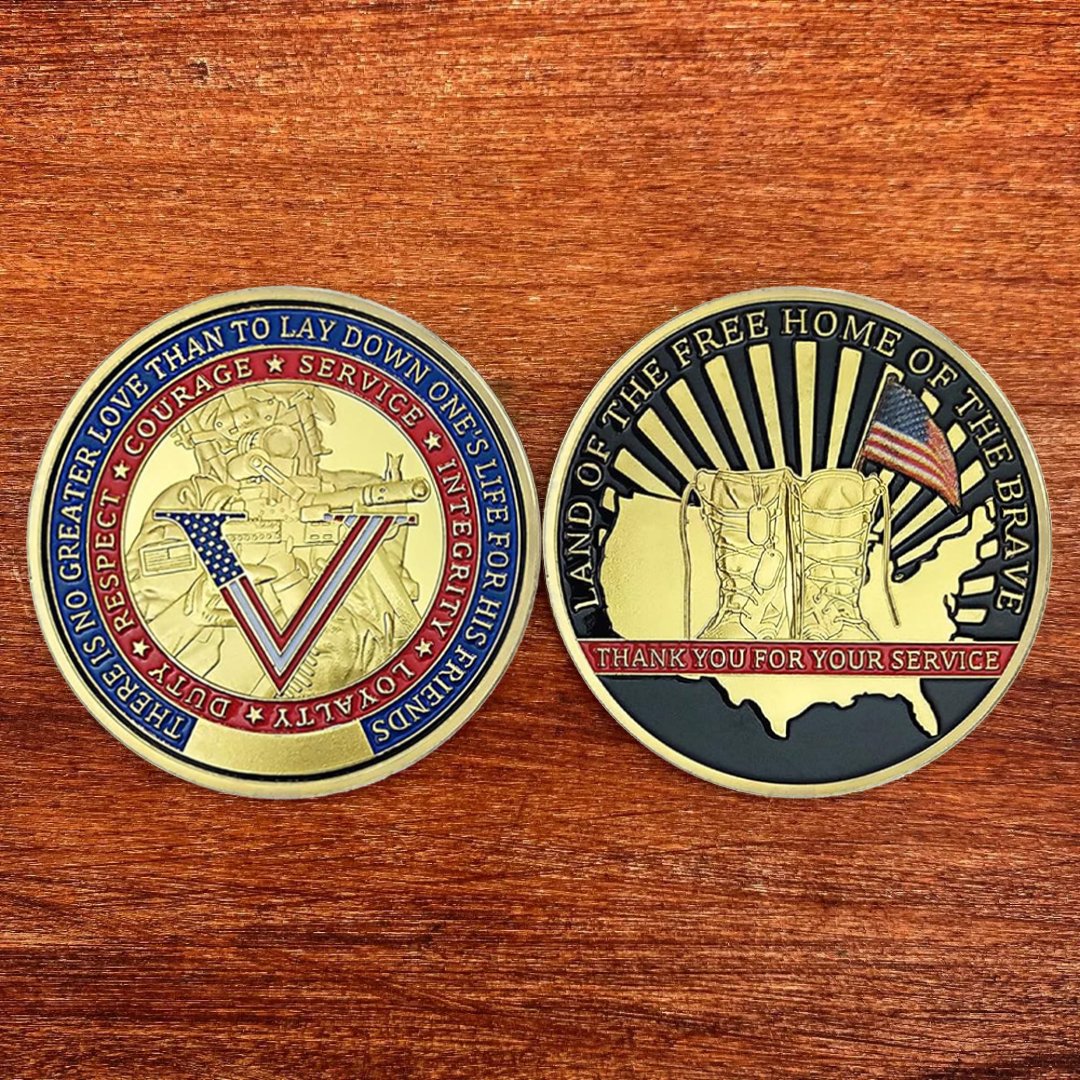 💖Thank You for Your Service US Army Veteran Challenge Coin