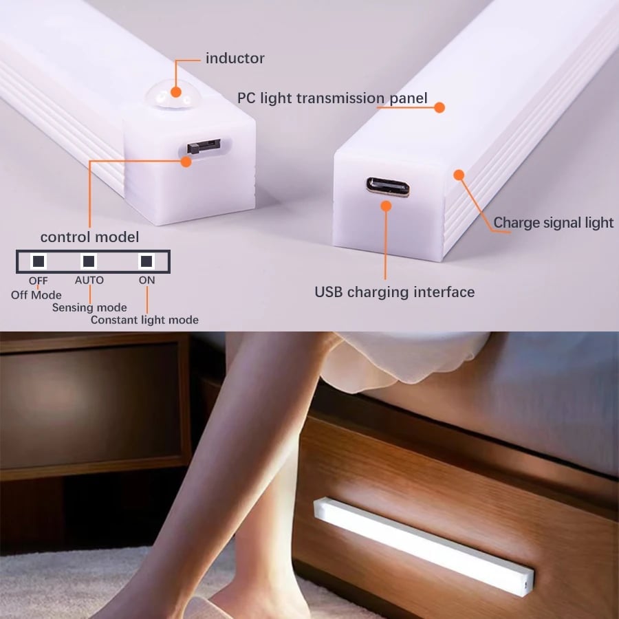 🔥Punch-free Smart Sensor Magnetic Rechargeable LED Lights