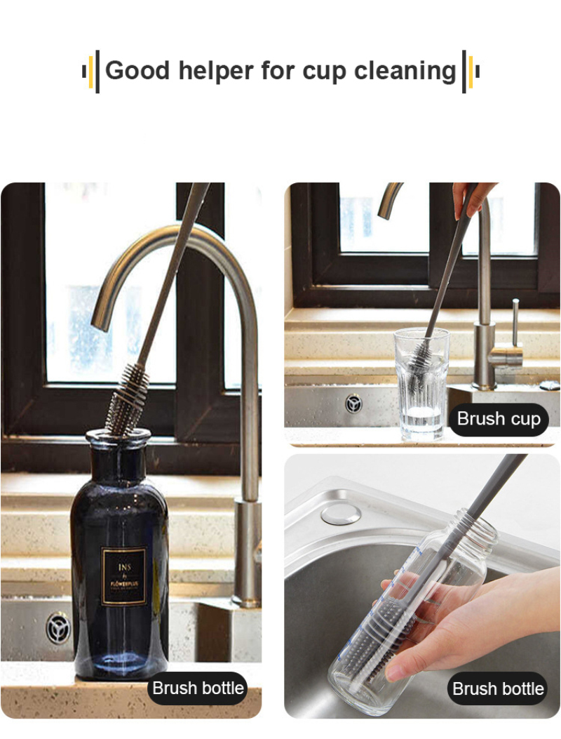 (🎄CHRISTMAS EARLY SALE-48% OFF) Silicone Long Handle Cup Brush (BUY 2 GET 1 FREE now)