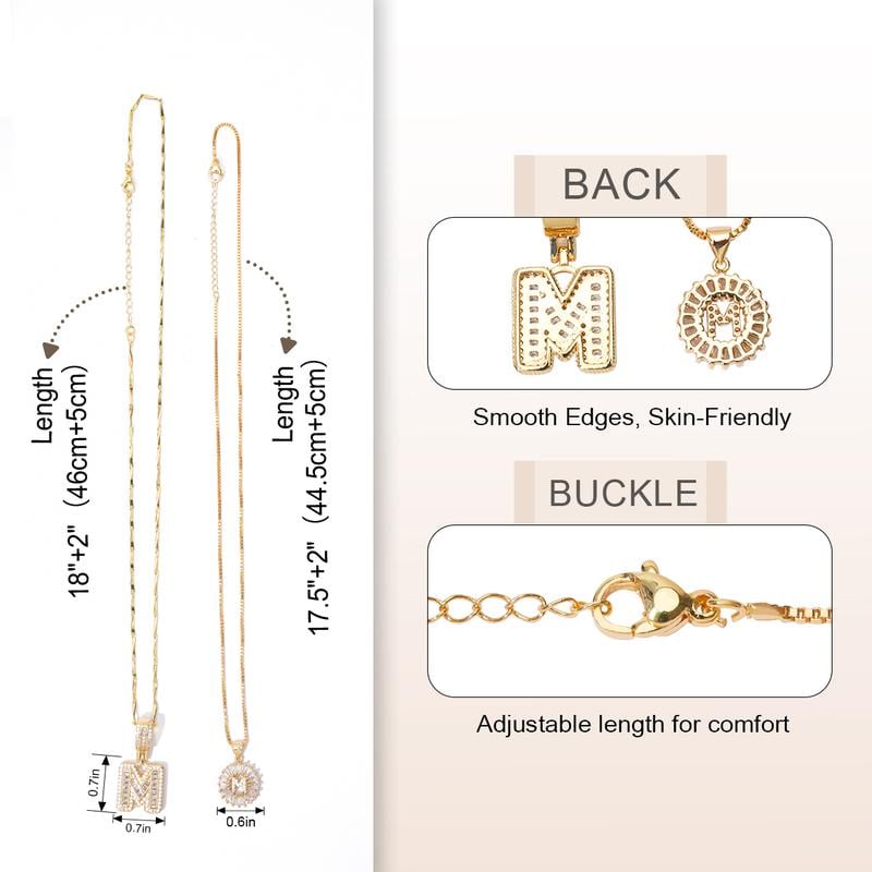 [LAST DAY 49% OFF]  🔥Initial Letter Pendant Necklaces - 2 Pack