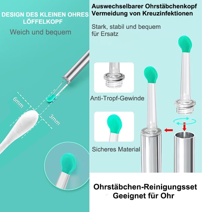 🔥Letzter Tag 49% RABATT👂Kabellose endoskopische Ohrlöffel