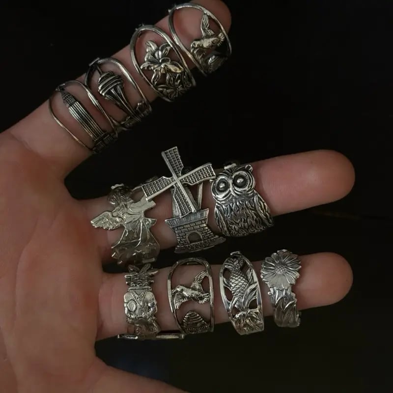 🥄💍Mystery Spoon Ring - Vintage Handcrafted Antique Spoon Ring