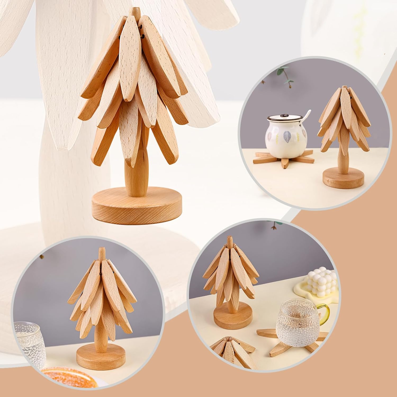 (🎄Early Christmas Sale - 49% OFF) ✨️Walnut Tree  Wooden Magnetic Trivet