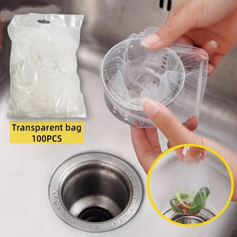 Last Day Promotion 48% OFF - Disposable Sink Trash Mesh Bag(100 pcs)