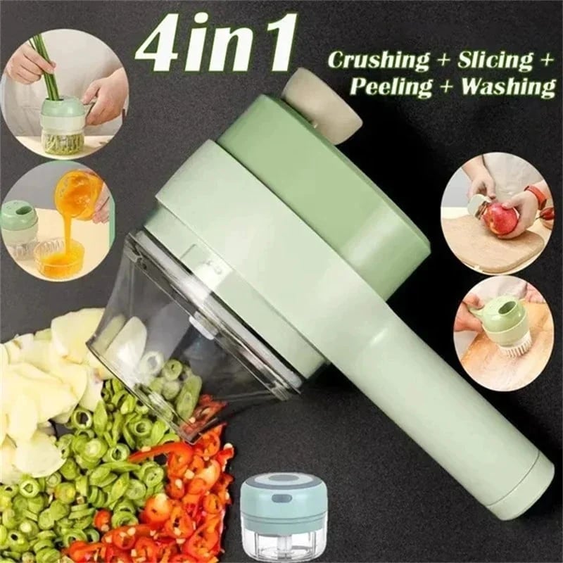 🔥FREE SHIPPING!🔥4 In 1 Portable Electric Vegetable Cutter Set