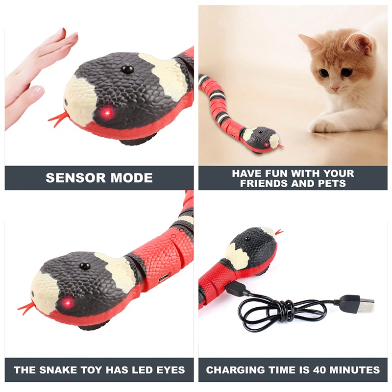 (🔥Last Day Promotion- SAVE 48% OFF)Electric Induction Snake Toy Cat Toy