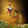 🎅 Christmas Solar Watering Can Light with Santa Decoration