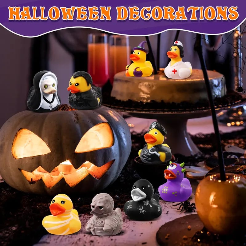 💥LAST DAY SALE 50% OFF💥24 Pcs Halloween Rubber Ducks in Bulk⚡BUY 2 FREE SHIPPING